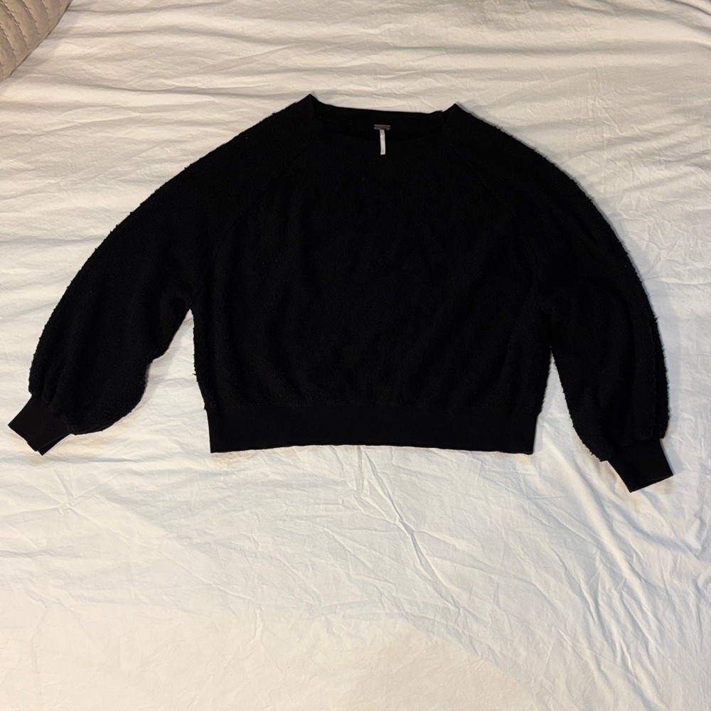 Free People Black Crew Neck Sweater